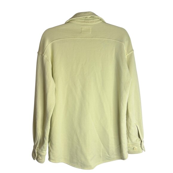 Wilfred Free Oversized Jersey Shacket Women’s‎ 2XS | Yellow Lime Button Up Shirt - Picture 2 of 4